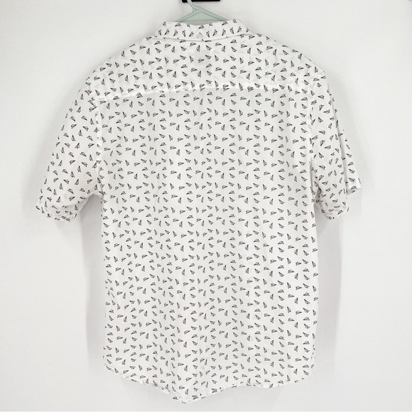 Public Art Airplane Print Short Sleeve  Regular Fit Shirt - Picture 6 of 6